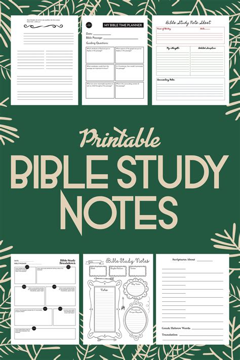 bible study notes template|More.